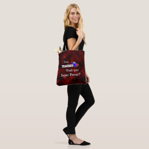 Bolso De Tela Superhéroe docente