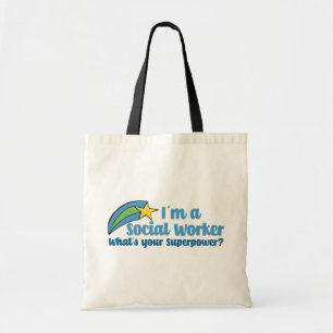 Bolso De Tela Superhéroe Social Worker