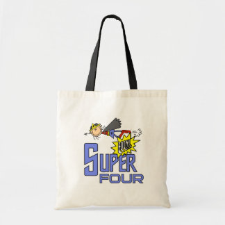 Bolso De Tela Superheroína Chica 4ª camisetas de cumpleaños y re