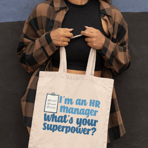 Bolso De Tela Superheroína divertida de recursos humanos