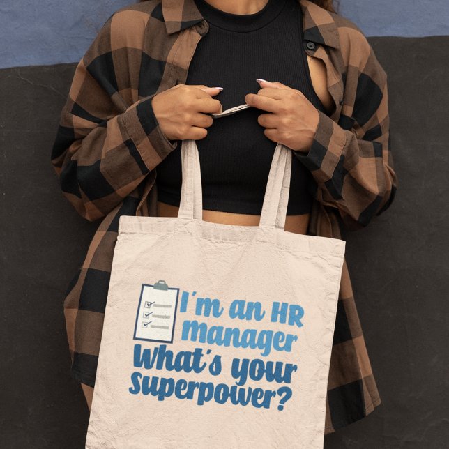 Bolso De Tela Superheroína divertida de recursos humanos (Subido por el creador)