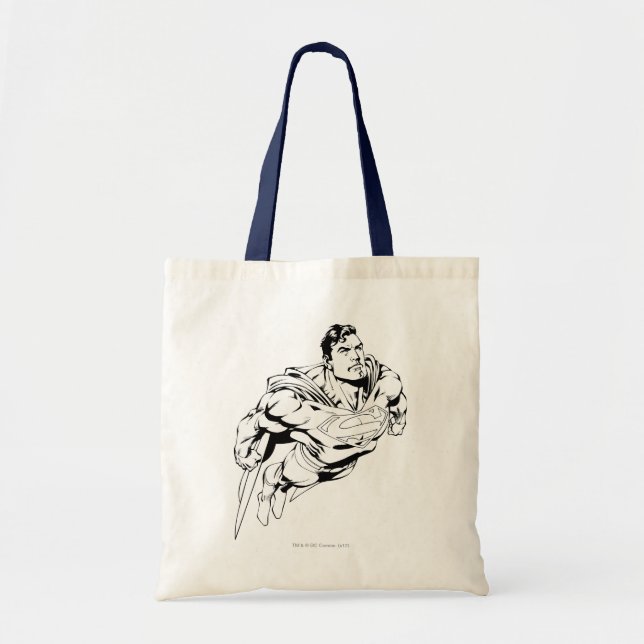 Bolso De Tela Superman Black and White 1 (Frente)