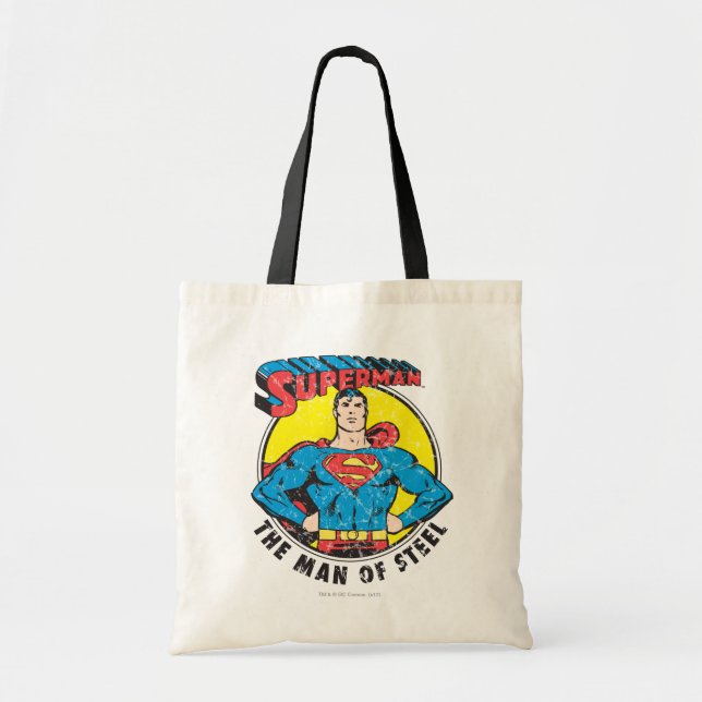 Bolso De Tela Superman El hombre del acero (Frente)