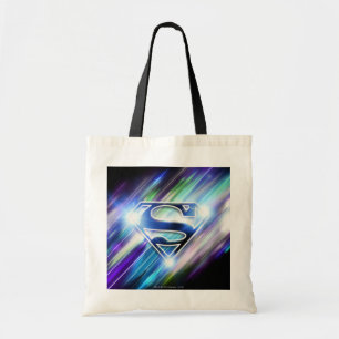 Bolso De Tela Supermán estilizado Logo de Burst Azul brillante