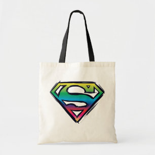 Bolso De Tela Superman S-Shield  Logo arco iris