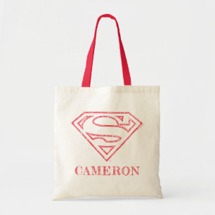 Bolso De Tela Superman S-Shield   Logo de esquema rojo