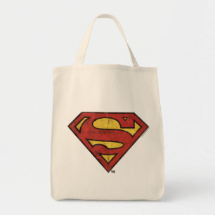 Bolso De Tela Superman S-Shield Logotipo de esquema negro grues