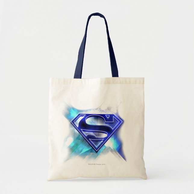 Bolso De Tela Superman Stylized | Logo de Blue White Crystal (Frente)