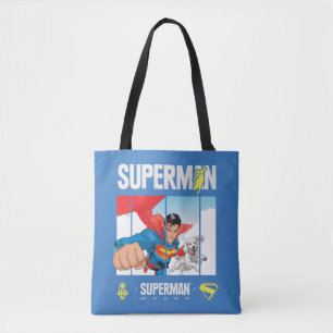 Bolso De Tela Superman y Krypto Take Flight