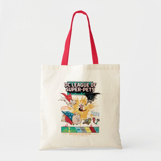 Bolso De Tela SuperMascotas: Somos un paquete, ¡nos mantenemos j (Frente)