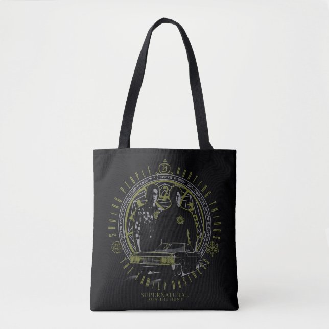Bolso De Tela Supernatural Winchester Brothers Family Business (Anverso)