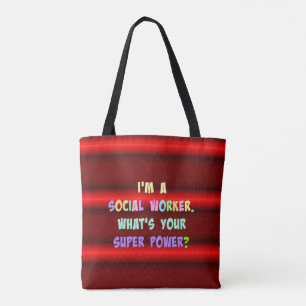 Bolso De Tela Superpotencia de trabajador social