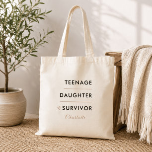 Bolso De Tela Superviviente de Hija Adolescente Personalizada