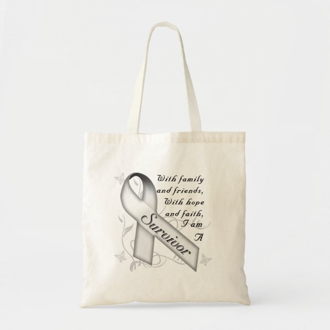 Bolso De Tela Superviviente del cáncer de pulmón (Frente)