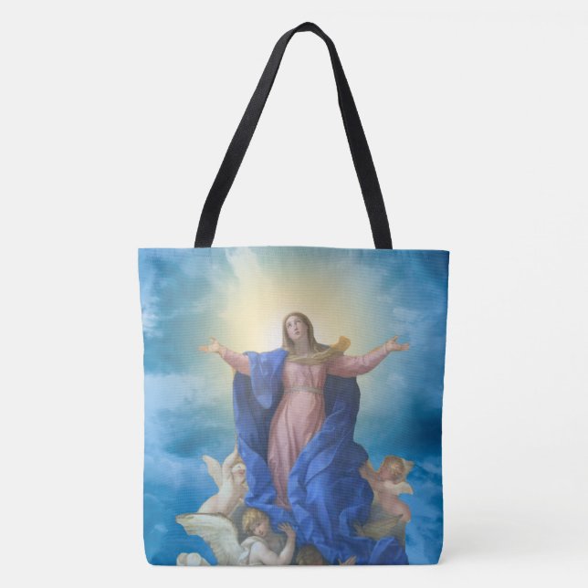 Bolso De Tela Suposición religiosa de la bendita Virgen María (Anverso)