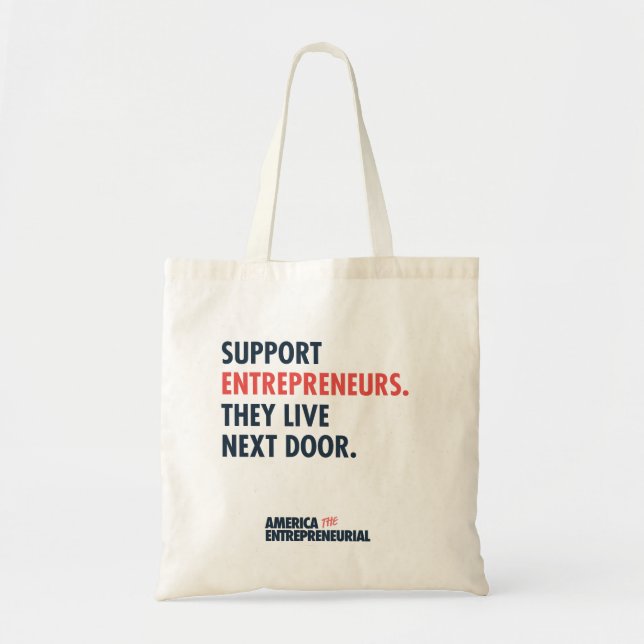 Bolso De Tela Support Entrepreneurs Tote Bag (Frente)