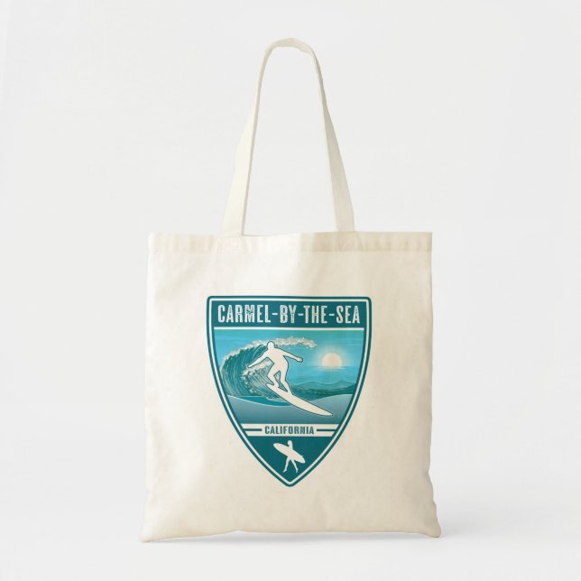 Bolso De Tela Surf Carmel-By-The-Sea California (Frente)