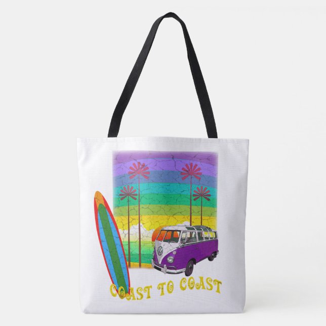 Bolso De Tela Surf Costa a Costa (Anverso)