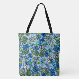 Bolso De Tela Surf Pareau Hawaiian Hibiscus Surfing Beach Bag