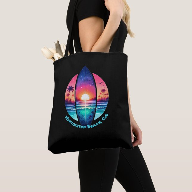 Bolso De Tela Surfboard en el atardecer (Detalle)