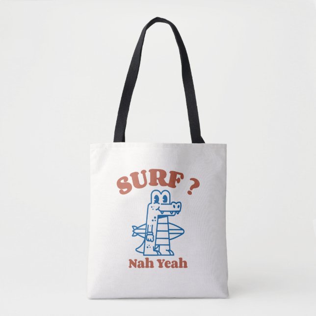 Bolso De Tela ¿Surfear? Nah Sí (Anverso)
