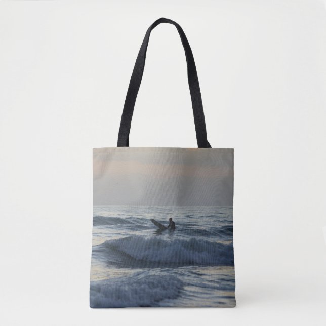 Bolso De Tela Surfer Awaits (Anverso)