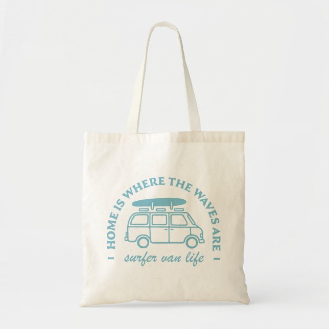 Bolso De Tela Surfer camper van life citas de aficionados al sur (Frente)