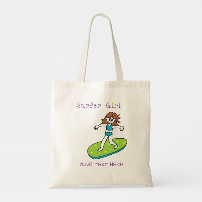 Bolso De Tela Surfer Chica Tote Bag (Reverso)