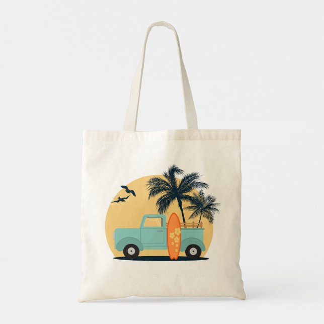 Bolso De Tela Surfing Retro (Reverso)