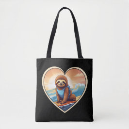 Bolso De Tela Surfing Sloth