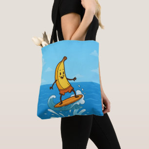 Bolso De Tela Surfista de plátano