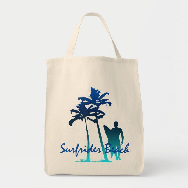 Bolso De Tela Surfrider Beach Hawaii Palm Tree Blend (Frente)