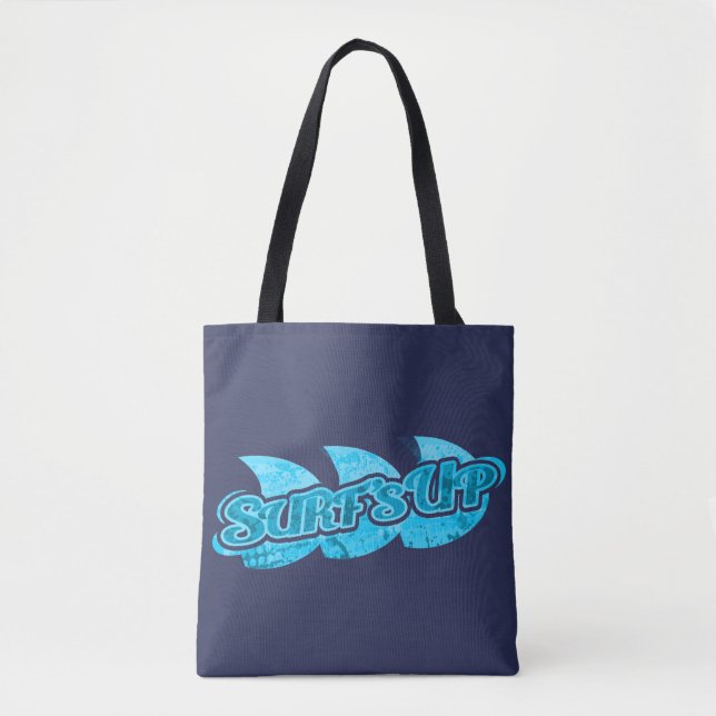 Bolso De Tela Surf's Up blue surfers (Anverso)