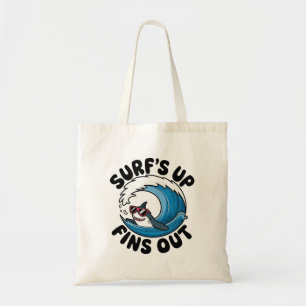 Bolso De Tela Surf's Up, Fins Out - Diseño de Surfing Guay