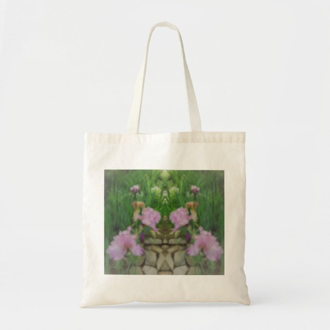 Bolso De Tela Surreal Fantasy Iris Sendero floral (Frente)