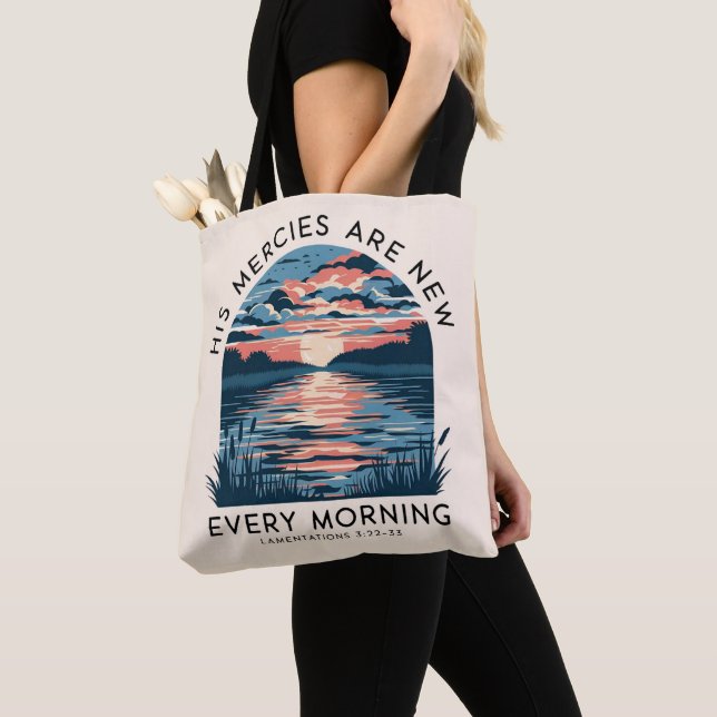 Bolso De Tela Sus ejercicios son nuevos cada amanecer (Detalle)