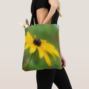 Bolso De Tela Susan Daisy Flower, con un solo ojo negro