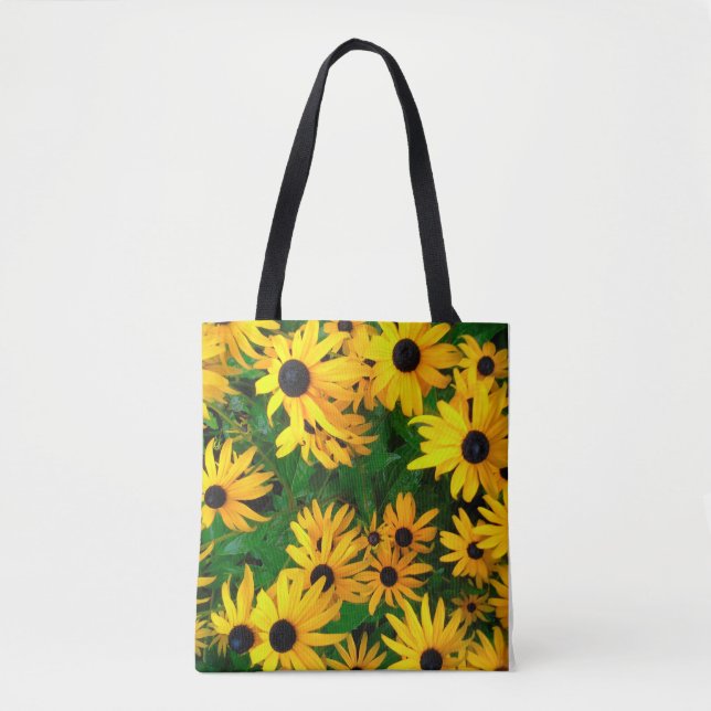 BOLSO DE TELA SUSAN FLOWER DE OJOS NEGROS (Anverso)