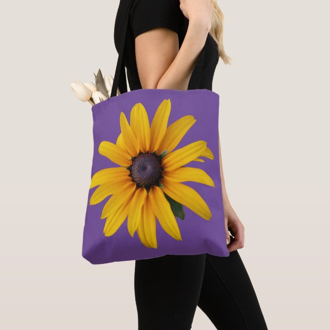 Bolso De Tela Susan Flower Flower Flower Purple, amarillo Ojo Ne (Detalle)