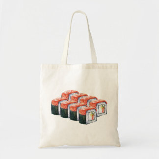 Bolso De Tela Sushi de comida japonesa con salmón