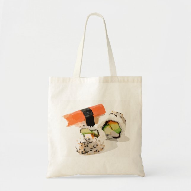 Bolso De Tela Sushi delicioso japonés (Frente)