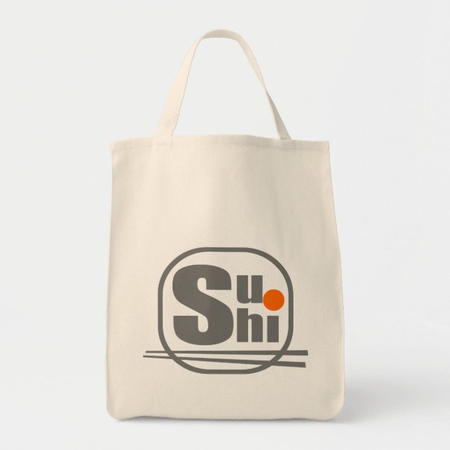 Bolso De Tela Sushi Grocery Tote Bag (Frente)