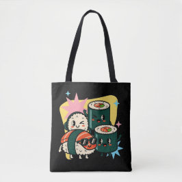 Bolso De Tela Sushi Kawaii Retro Comida Japonesa Monada