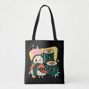 Bolso De Tela Sushi Kawaii Retro Comida Japonesa Monada