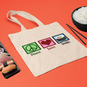 Bolso De Tela Sushi Love Peace