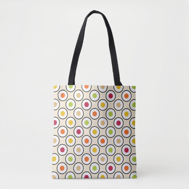 Bolso De Tela Sushi Maki Polka Dots (Anverso)