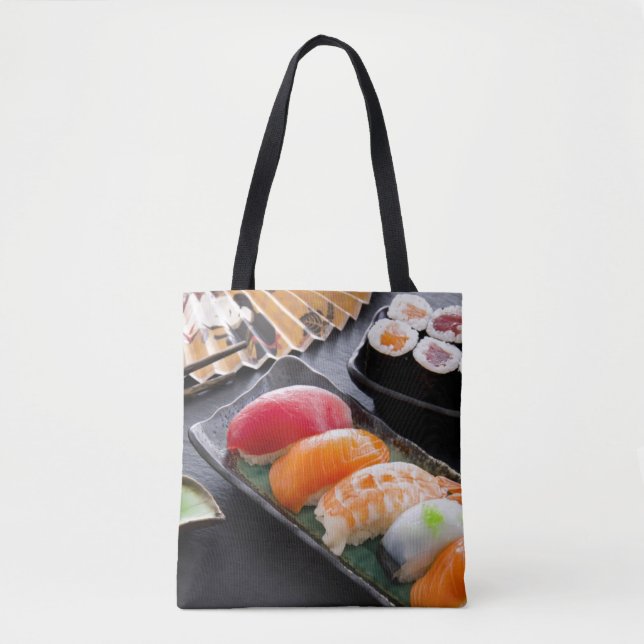 Bolso De Tela Sushi y rollos (Anverso)