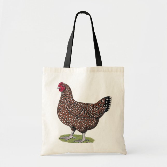 Bolso De Tela Sussex:  Gallina manchada (Frente)