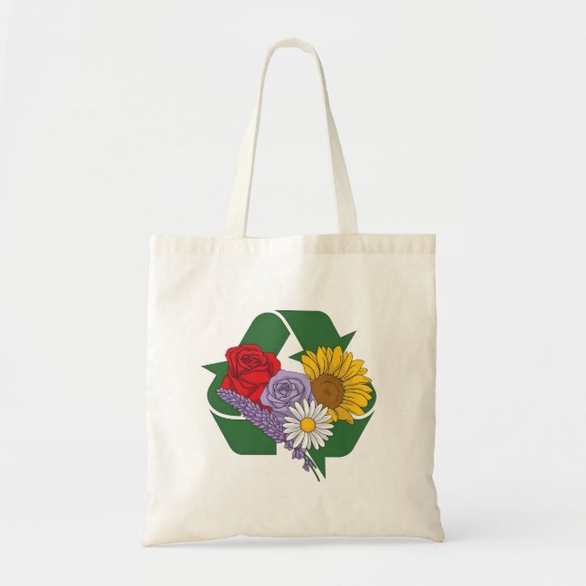 Bolso De Tela Sustainable Floral Harmony | Eco-Friendly Nature  (Frente)