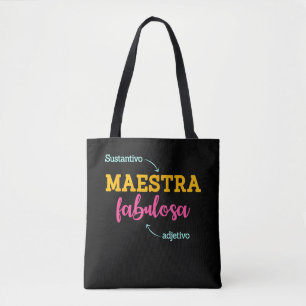 Bolso De Tela Sustantivo Maestra Fabulosa Profesora de Español